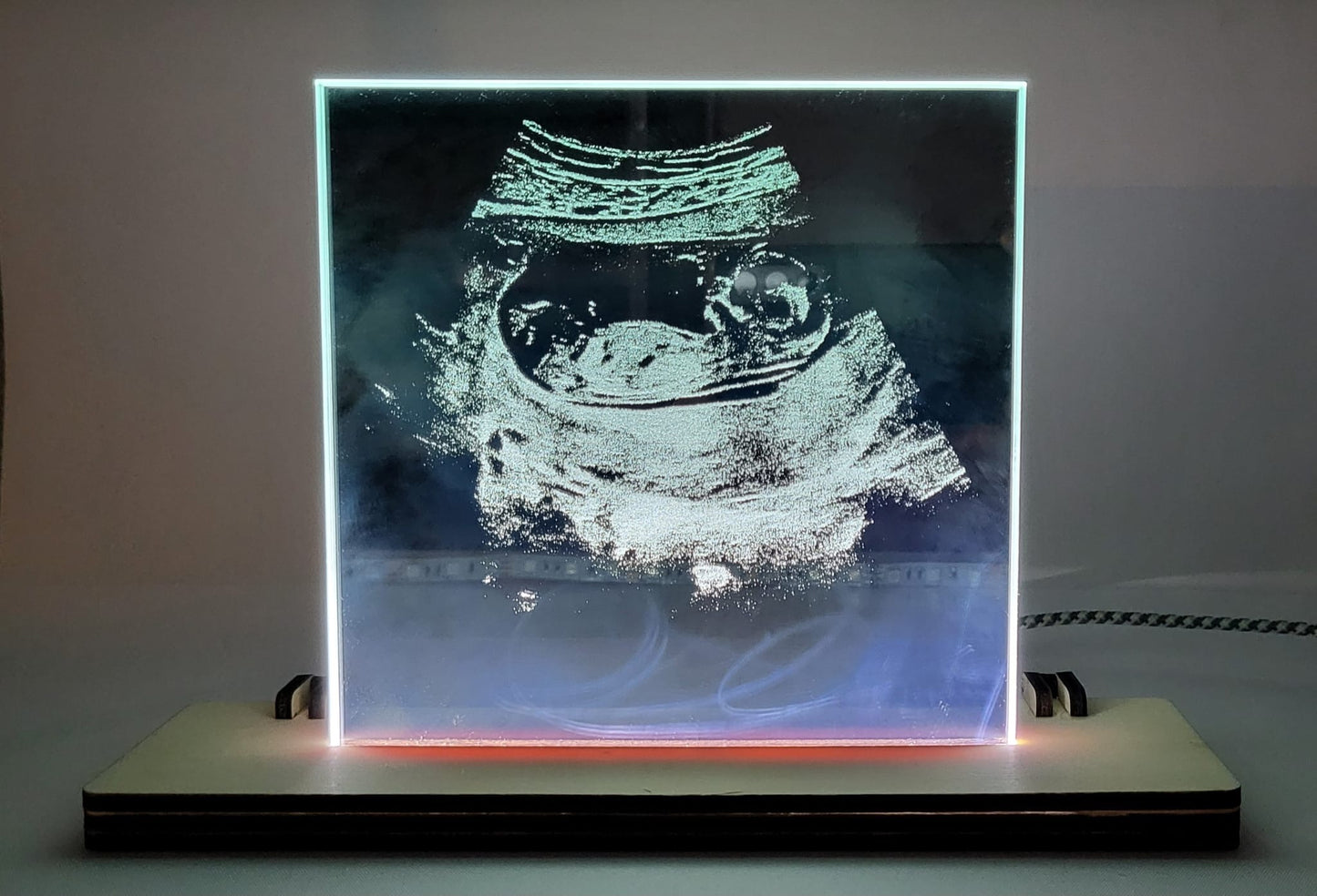 Spiegelaufsteller Ultraschall -Personalisierbar-