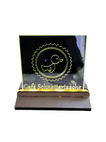 Spiegelaufsteller mit Led -Personalisierbar- Galerie