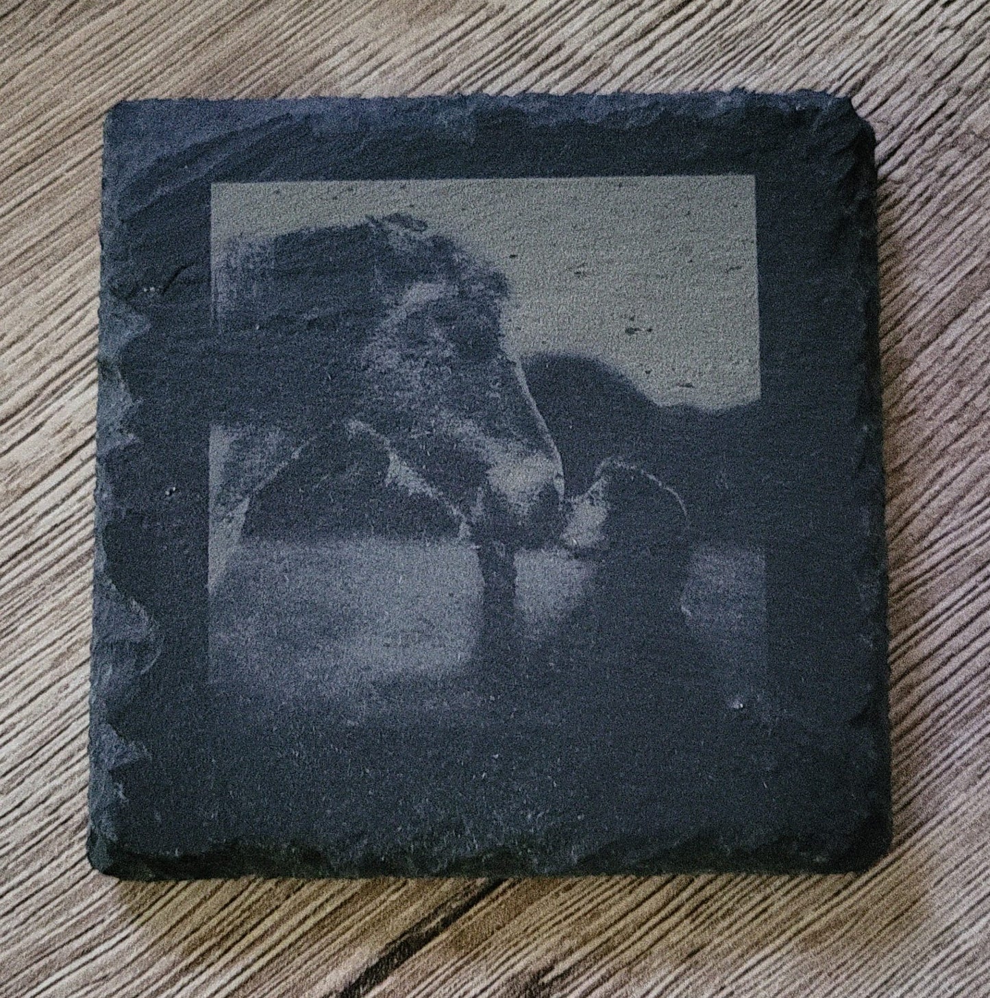 Schiefer Untersetzer mit Ihrem Bild (Beispiel) Galerie