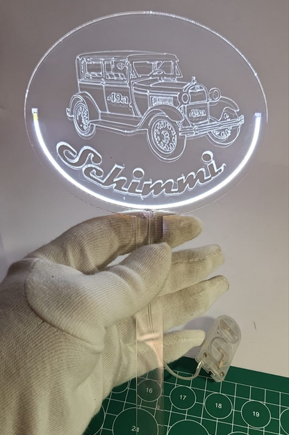 Acryl Tortendeko mit Beleuchtung