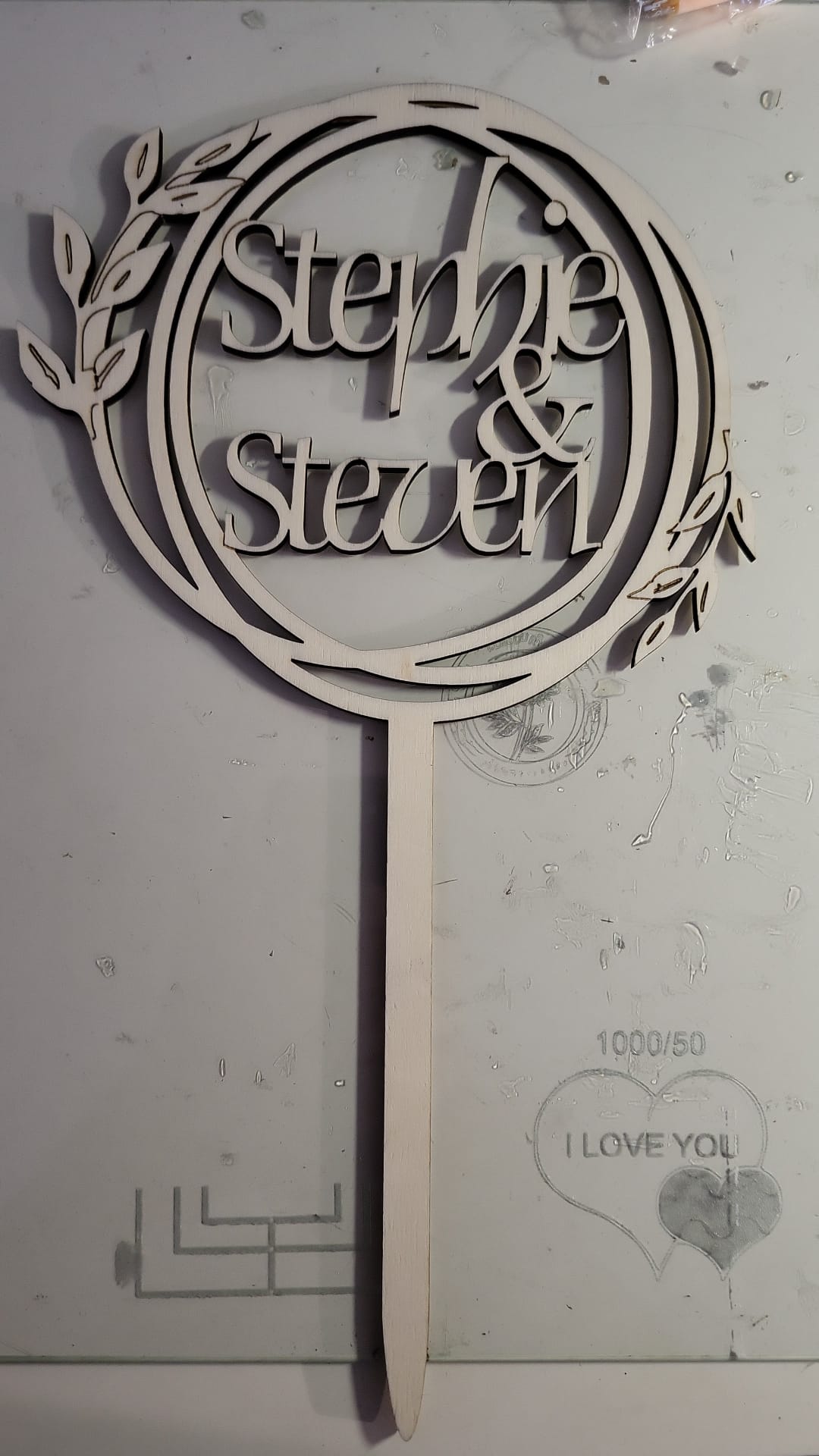 Tortenstecker aus Holz  -Personalisierbar- Galerie