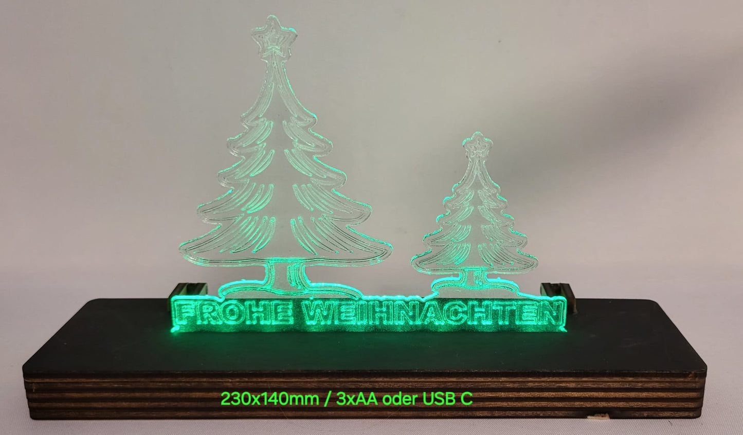 Acryl Tannenbaum mit Led -Personalisierbar- Galerie