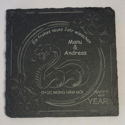 Schiefer Untersetzer mit Ihrem Bild (Beispiel) Galerie