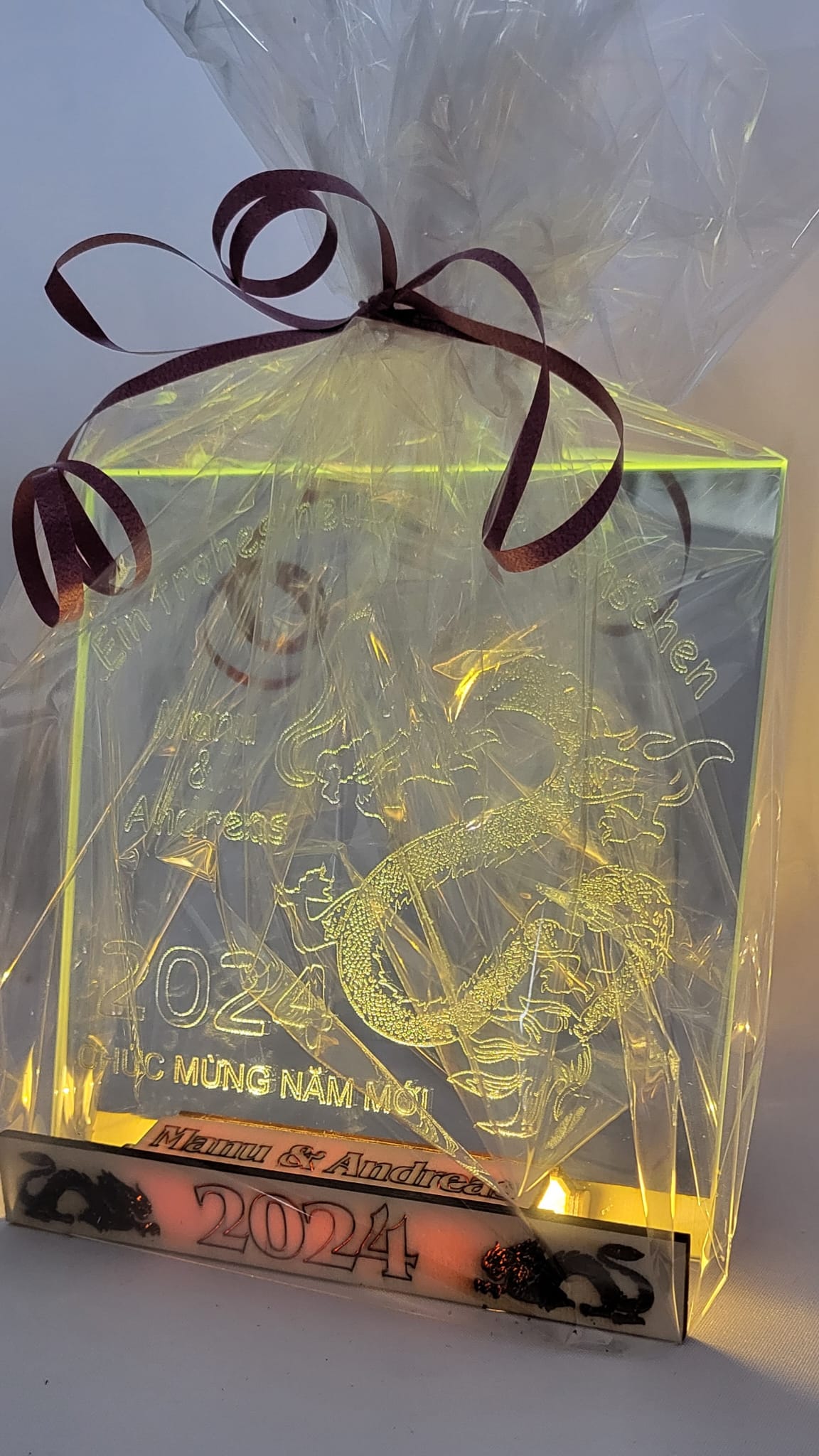 Spiegelaufsteller mit Led -Personalisierbar- Galerie
