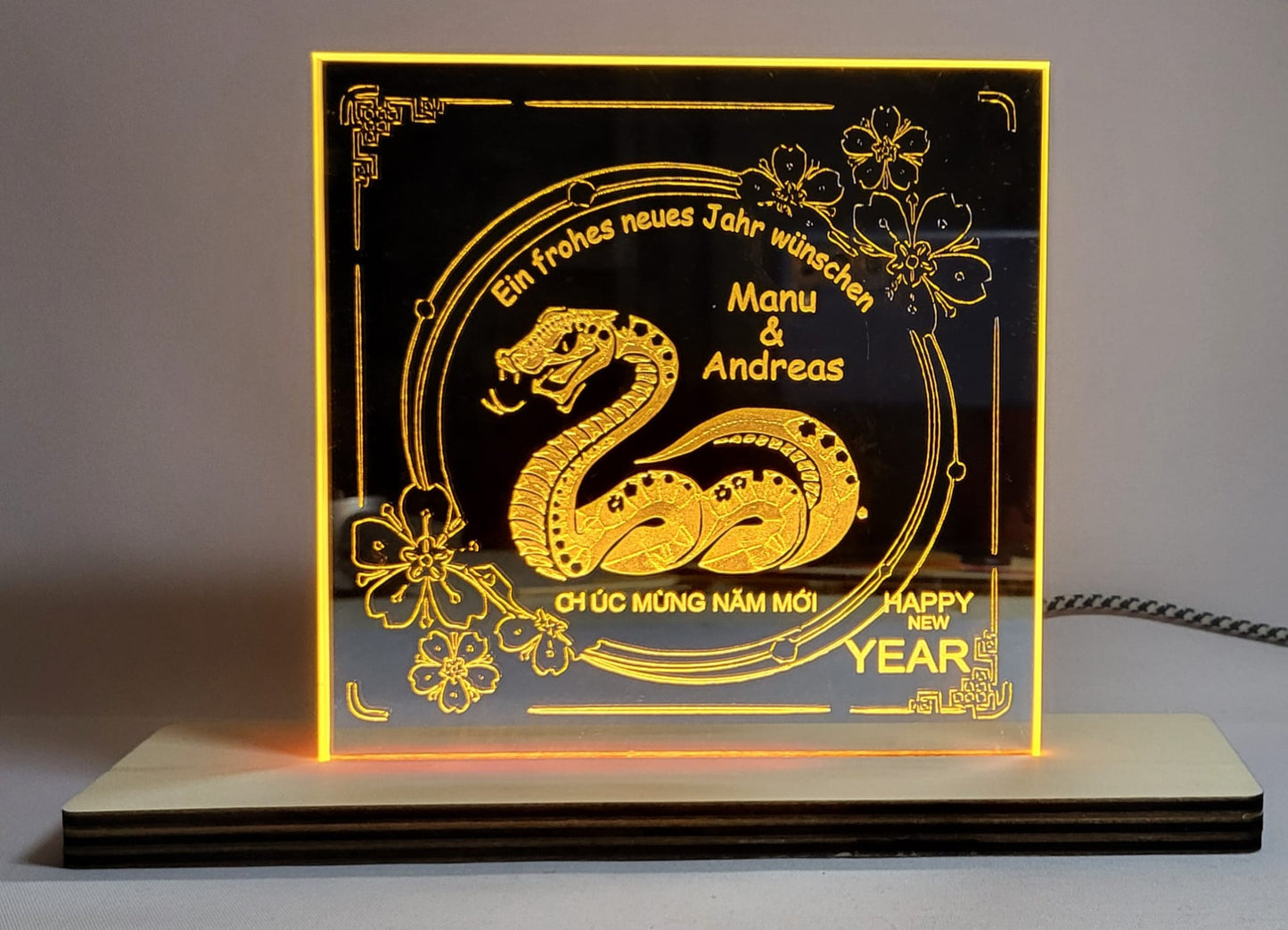 Spiegelaufsteller mit Led -Personalisierbar- Galerie