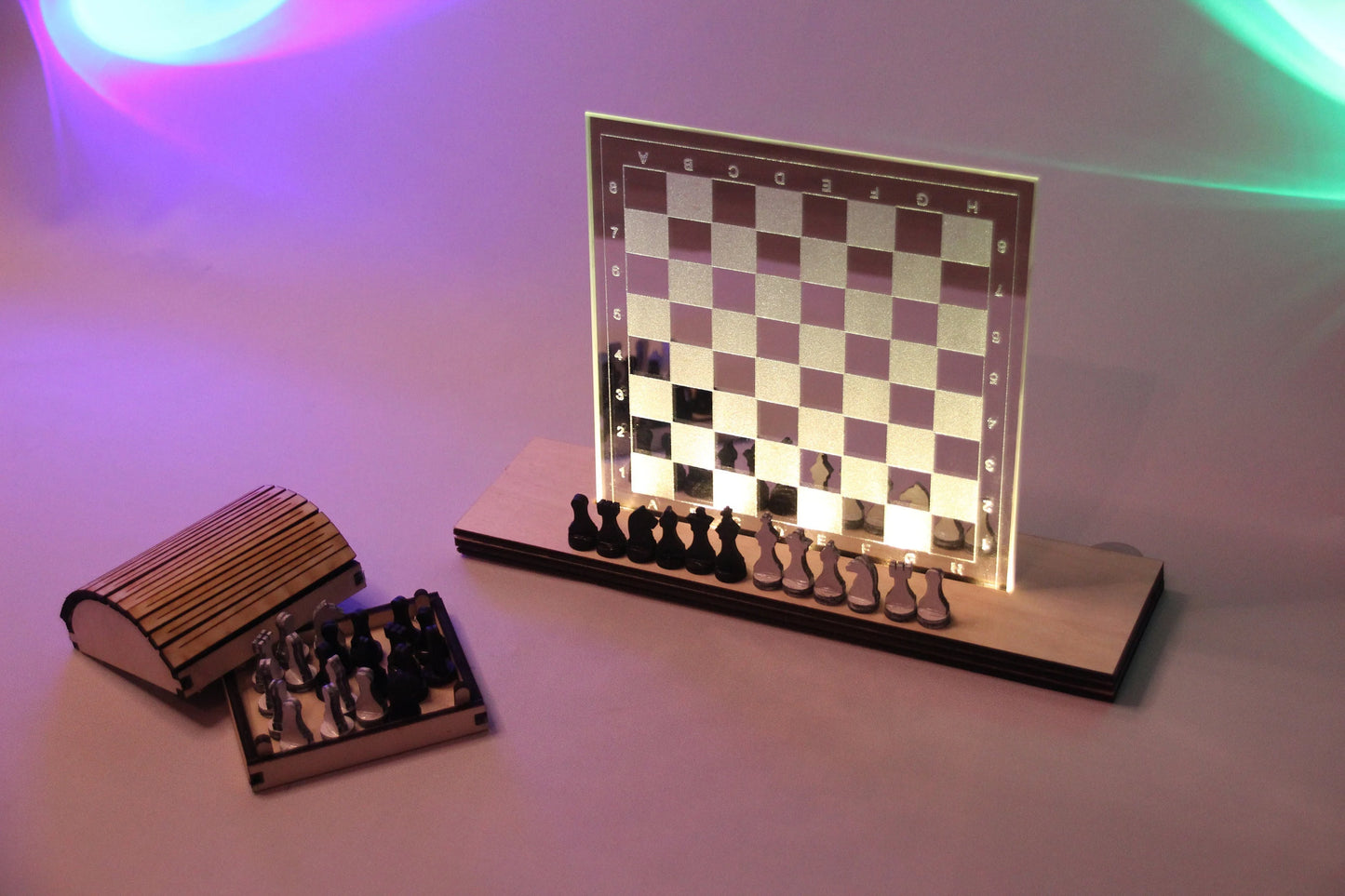 LED Mini Brettspiele - Schach/Dame/Mühle - Galerie