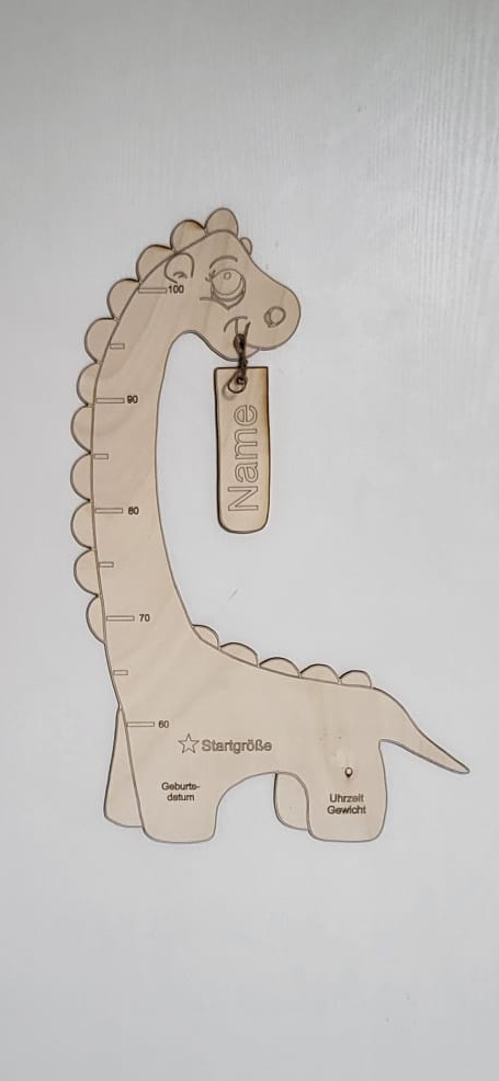 Personalisiertes Kinder-Maßband aus Holz – handgefertigt bis 100 cm