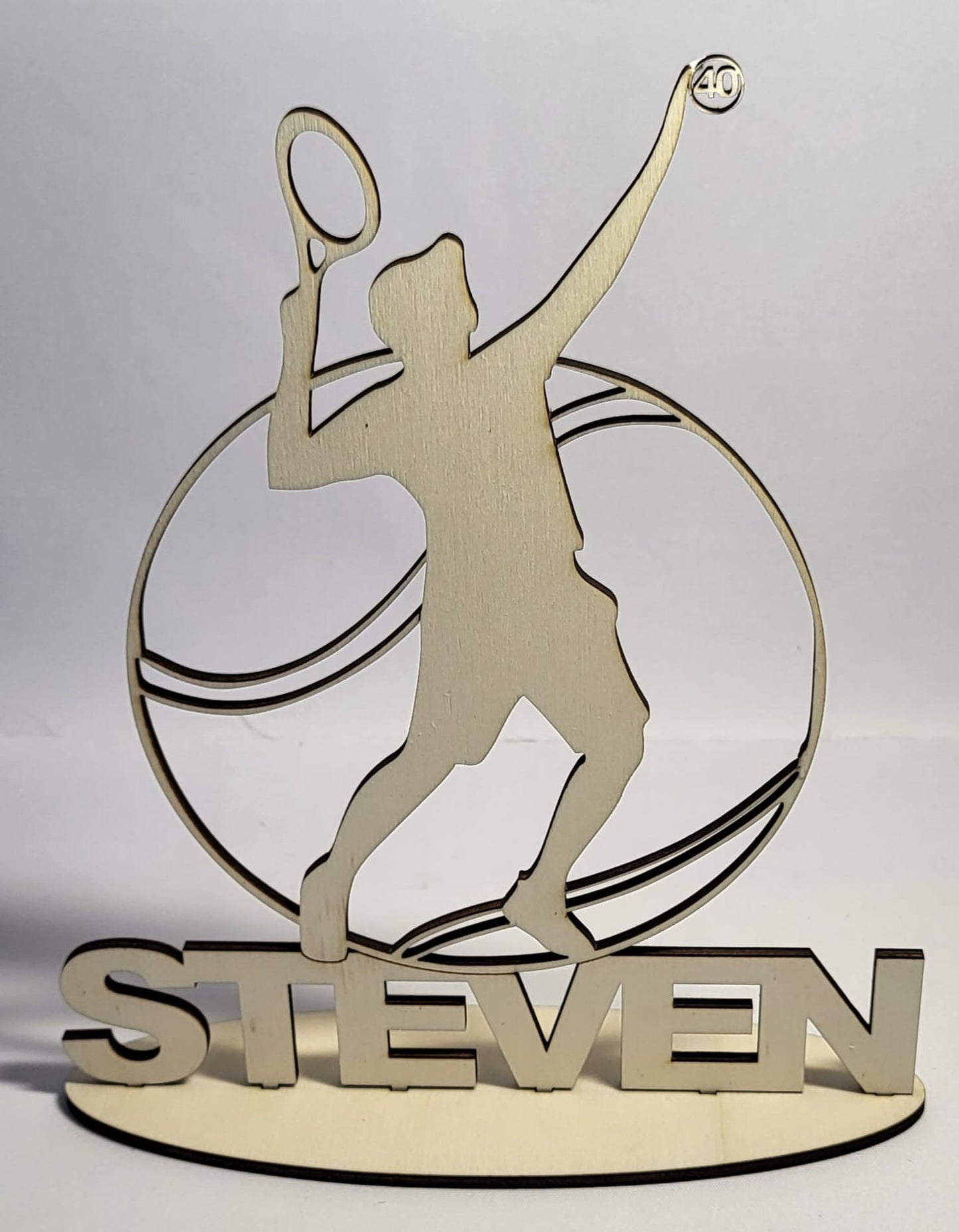 Holzaufsteller mit ihrem Namen wie z.B. Steven