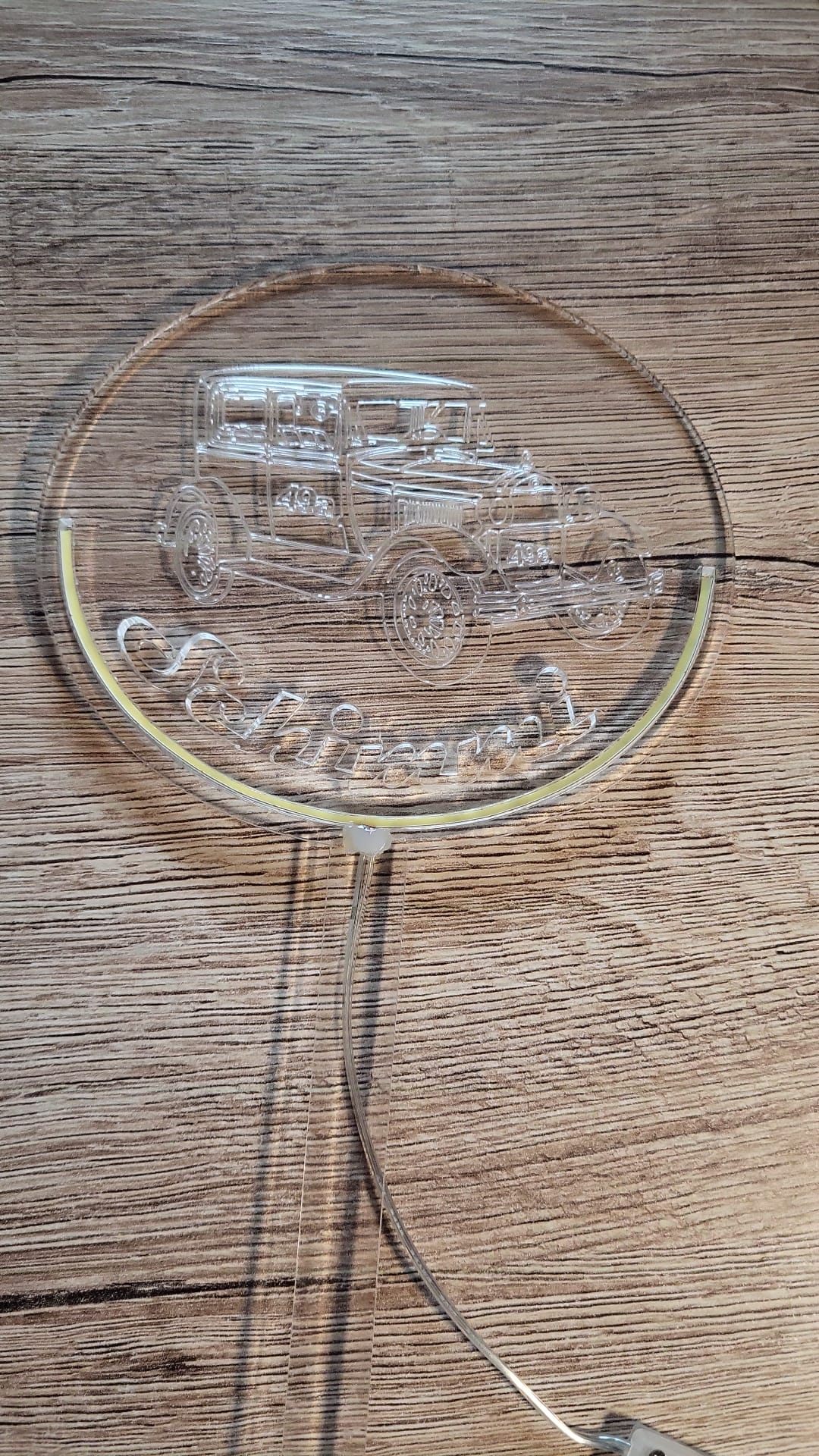 Acryl Tortendeko mit Beleuchtung