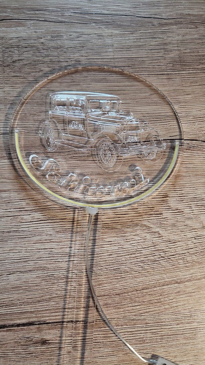 Acryl Tortendeko mit Beleuchtung