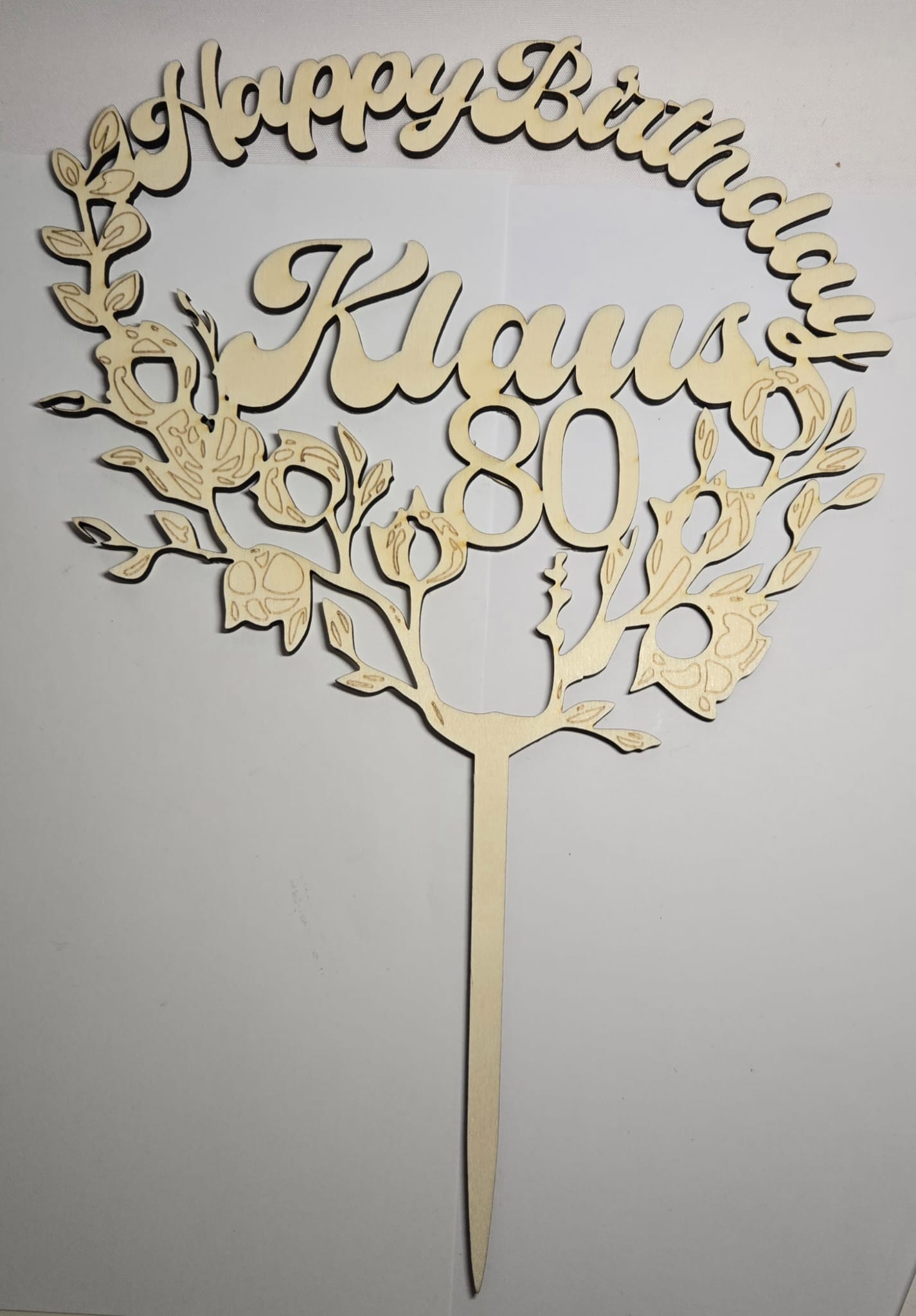 Tortenstecker aus Holz  -Personalisierbar- Galerie