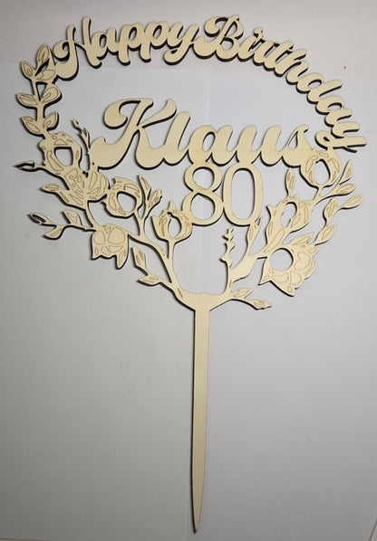 Tortenstecker aus Holz  -Personalisierbar- Galerie