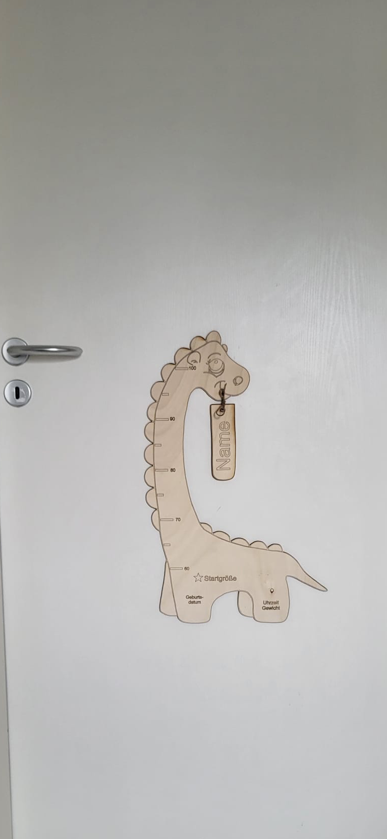 Personalisiertes Kinder-Maßband aus Holz – handgefertigt bis 100 cm