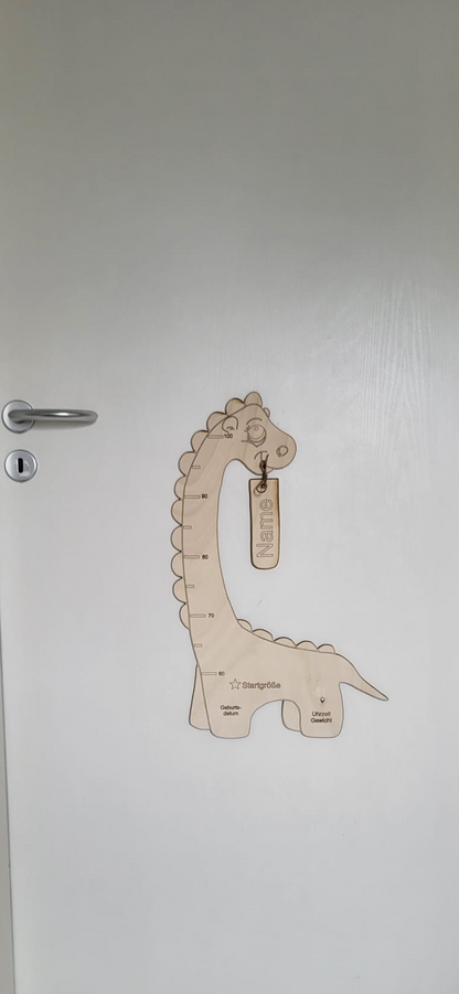 Personalisiertes Kinder-Maßband aus Holz – handgefertigt bis 100 cm