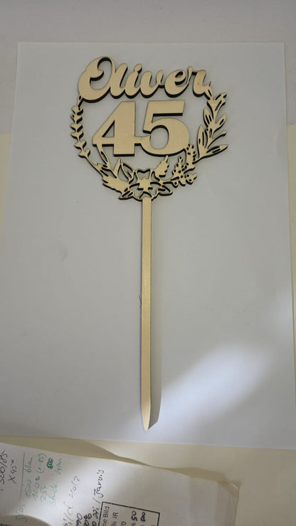 Tortenstecker aus Holz  -Personalisierbar- Galerie